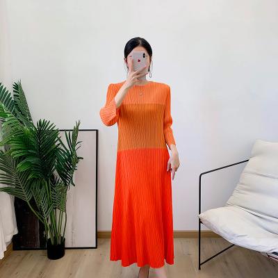 China Club 2023 Elegant Casual Party Silm Sleeve Sexy Sexy Autumn Pleated Dresses For Women Long Bodycon Maxi Dress for sale