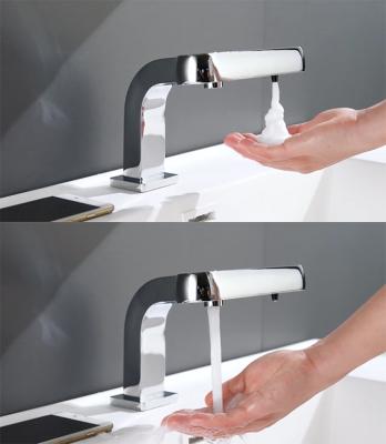 China High Quality Sense Faucets Commercial Premises Integrated Faucet Low Level Indicator, Automatic Soap Dispenser Sensor Faucet for sale