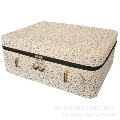 China Eco-Friendly Flashing Rectangular Jewelry Box With Large Capacity And Zipper For Easy Carrying Jewelry Box for sale