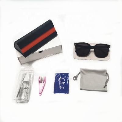 China Handmade PU Eyewear Case Custom Printed Handmade Glass PU Foldable Case for sale