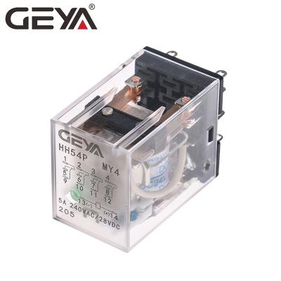 China GEYA HH54P MY3 DC 5A 110V Coil Sealed General Purpose Mini Electromagnetic Relay for sale