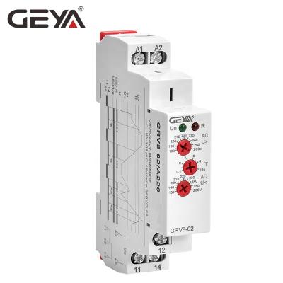 China GEYA Sealed GRV8-01/02 AC220V Over Voltage and Under Voltage Adjustable Voltage Monitoring Relay for sale