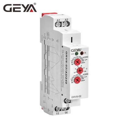 China GEYA Sealed GRV8-02 Monitoring Voltage Relay AC230V Control Relay Electronic Voltage Relay for sale