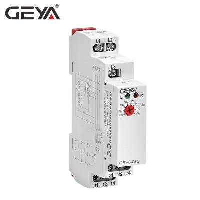 China GEYA M265 Shopping GRV8-08 3Phase+N Sealed Voltage Relay Online Adjustable Control Relay for sale