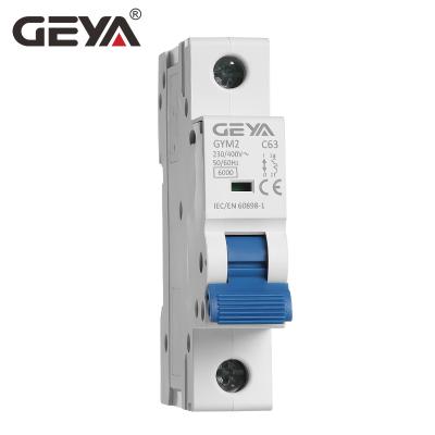 China GEYA GYM2 4.5KA 6KA PS Circuit Breakers C45 C65 Design Din Rail 32A MCB Miniature Single Pole MCB Price MCB SKD 4.5KA/6KA New for sale