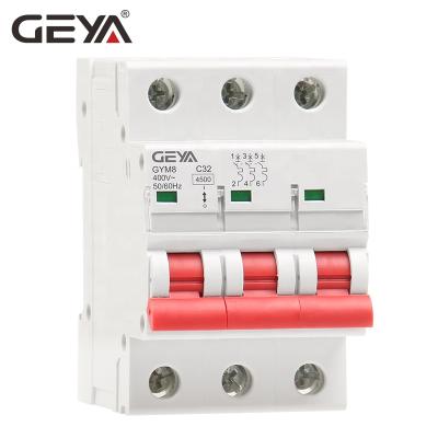 China NEW GEYA 3 mcb 4.5KA/6KA Circuit Breaker DZ47-63 Circuit Breaker C45 DESIGN GYM8 AC DC DC Phase for sale