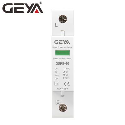 China GEYA GSP8-C40KA Single Phase SPD Surge Protection Device AC DC SPD With CE Certificate GSP8-40KA for sale