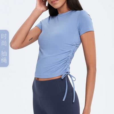 China Breathable Hot Selling Tiktok Sports Yoga Tops Solid Color Quick Drying Running Fitness Clothing Women Yoga Clothes for sale