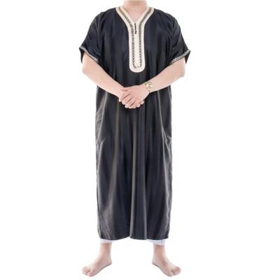 China New Design Islamic Clothing Mens Moroccan Abaya Thobe For Men And Boys Moroccan Mens Thobe for sale