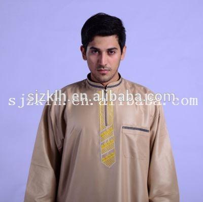 China Jalabiya Dubai Jubba men designs black color high neck design for muslim men and boys mens clothing for sale