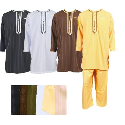 China Daily Casual Formal Islamic Clothing African Design 2PC Set Mens Clothing Muslim for sale