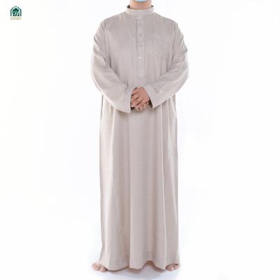 China Cheap Mens Daffah Clothing Daffah Abaya Thobe Abaya Al Dafah Canvas Men Qatar Thobes Long Robes Wholesale Muslim Islamic Wear Thobes for sale