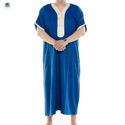 China New Hot Sale Plus Size Ethnic Rayon Polyester Muslim Adult Islamic Men's Abaya Muslim Clothing Men for sale