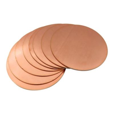 China Precision Machiining Customs Service CNC Aerospace Red Copper Stamping Parts Round Red Copper Sheet For Electronics for sale