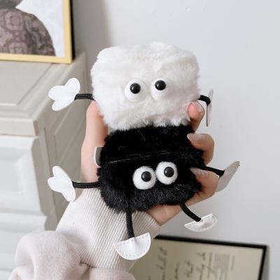 China For AirPods Pro Lovely Cartoon Charcoal Ball Doll Plush For Airpods Case Radio Shockproof Protect Earphone For Airpods 3 GEN Case For New Airpod for sale