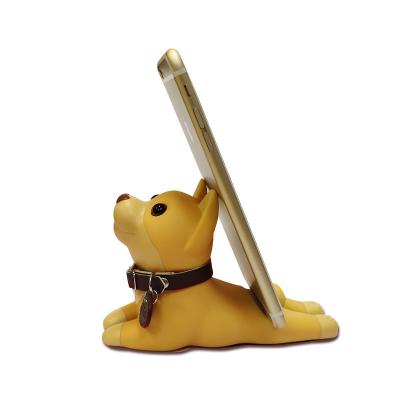 China Realistic Cute Durable Humanized Waterproof Design Dog Mobile Phone Holder for sale