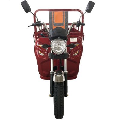 China Cargo Delivery Three Wheel Motorcycle Gasoline Farmer Used Open Body Adults Tricycle for sale