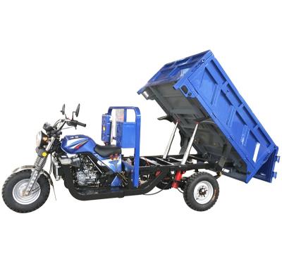 China ZX-6 Hydraulic Cargo Lift Cargo Box 3 Wheel Motorcycle / Gasoline Tricycle Model for sale