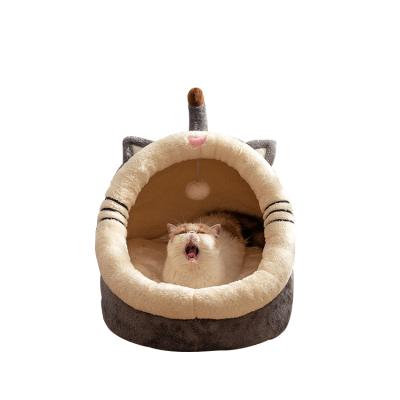 China 2021 New Design Eco-friendly Luxury Soft Comfortable Breathable Puppy Cat Dogs Small Pets Warm Room Sleep Cave Sofa Bed for sale