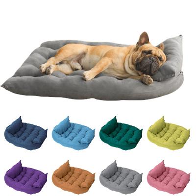 China Customized Cute Breathable Japanese Canvas Luxury Soft Dog Bed Pet Bed And Accessories Folding Dog Bed for sale