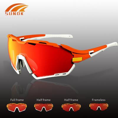 China Half Frame Sports Detachable Unisex Polarized Cycling Sunglasses Sport Bicycle Glass Sunglasses for sale