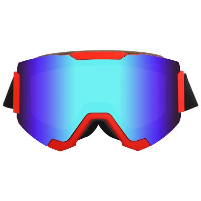 China 2021 Retro/Vintage High Quality Fashion/Red Snow Lens PC View google Ski Sun Glasses for sale