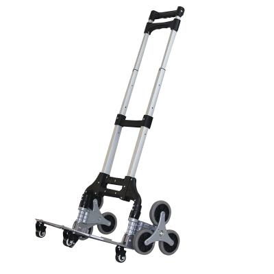 China 200kg Stair Climber Trolley Folding Trolley Folding Trolley Portable Travel Luggage Aluminum Shopping Trolley for sale