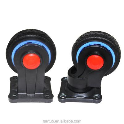 China Rigid Nylon Material Rubber Material Silent Bracket Caster Universal Directional Wheel for sale