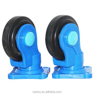 China PIVOT Universal 5 inch silent rubber trolley wheel with 120kg load for sale