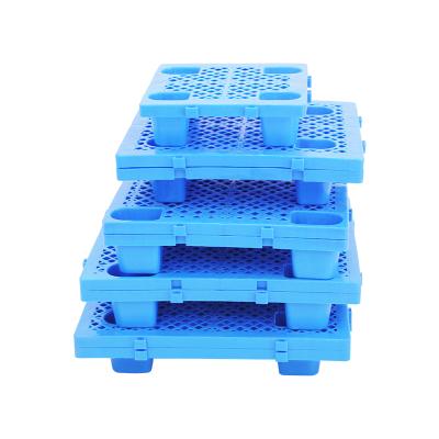 China Heavy Duty Plastic 2 Way Pallet Warehouse Plastic Single Entry Pallet Single Sided Industrial Reversible for sale