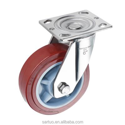 China swivel & Polyurethane Stainless Steel Rigid Casters 4568 Inch Special Industrial Wheel For Food Cold Storage for sale