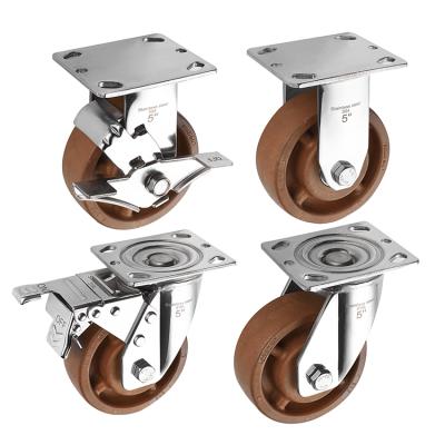 China swivel & High Temperature Resistant Oven Stainless Steel Bracket Rigid Wheels SUS304 300 Degree Anti-Corrosion And Anti-Rust Casters for sale