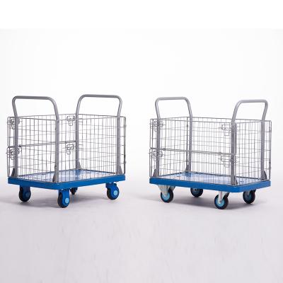 China Industrial Clothing Rack Trailer Rack Turnover Storage Cage Material Workshop Spare Trolley for sale