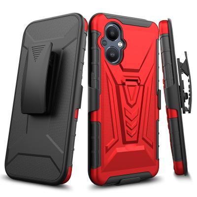 China Heavy Duty Holster Shockproof Combination Armor Robot Belt Clip Heavy Duty Mobile Phone Case Cover For One N20 plus 5G 10 pro for sale