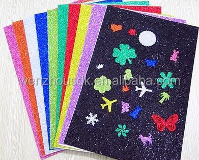 China Europe Glitter Cartoon 5mm 10mm Color DIY Eva Foam Sheet For Kids Play for sale