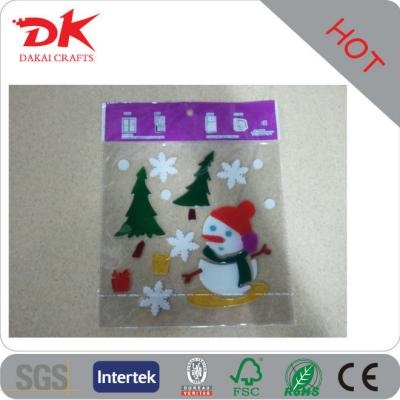 China Decorative Sticker Christmas Jelly Decorating To Cling Adhesive Window Gel Sticker Mirror Decoration for sale