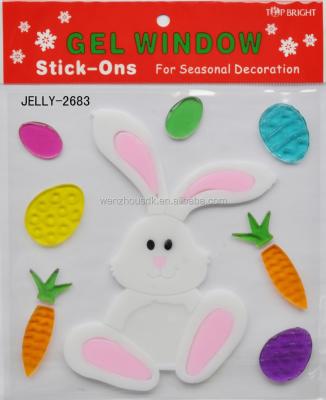 China Decorative Sticker Jelly Frost Sticker / Kids Frost Stickers For Easter for sale