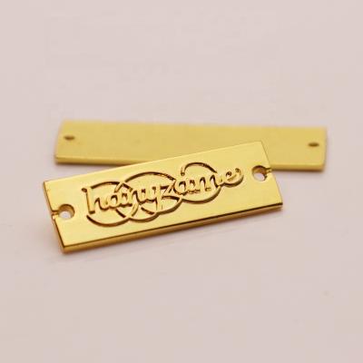 China Europe Metal Stamping CNC Machined Metal Laser Engraved Tag Etched Logo for sale