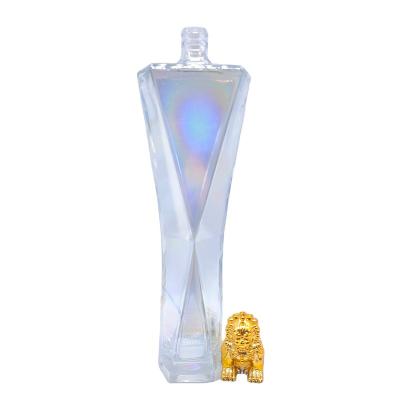 China New Design Beverage Glass Bottle 500Ml Glass Bottle Square Glass Bottles For Liquor for sale