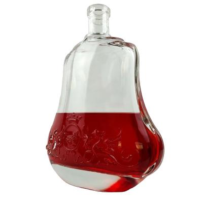 China Hot Vodka Brandy Frosted Wine Glass Bottles Beverage Wine Pyrex Glass Bottle for sale