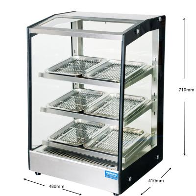 China Top Quality Snack Bar Countertop Best Price Food Display Cabinet Hot Food Warmer Showcase for sale