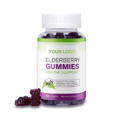 China immune & Anti-Fatigue and Vegan Supplements Private Label Vitamin Gummies Black Elderberry Gummy for Improved Immune System for sale