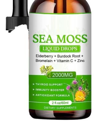 China immune & Anti-Fatigue Sea Moss Organic Liquid Drops Stronger Than Pills & Capsules Ultra Concentrated Irish Moss 2oz Natural & Advanced Superfood for sale