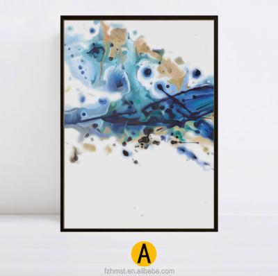 China Modern Home Decoration Canvas Art Abstract Oil Painting With Black Frame for sale