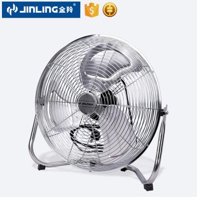 China Metal 400mm, 450mm, 500mm Large Metal Household Electric Portable Floor Fan With Three Knife Blade Motor 100% Copper High Wind for sale