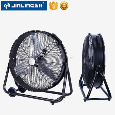 China Stainless Steel 22 24 In Large Commercial And Industrial Portable Strong Air 3 Speed ​​Tilt Floor Fan for sale