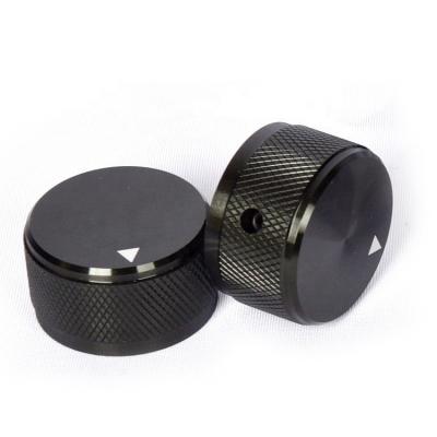 China Electronic component Dongguan metal custom aluminum switch guitar volume control potentiometer audio knurled knobs for sale