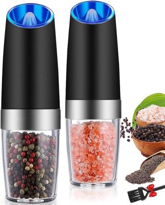 China Best Viable Selling Automatic Wildberries Pepper Salt Grinder Set with Blue Light for sale