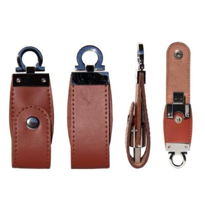 China Leather 100% Genuine Leather PU 32GB 64GB 8GB 16GB USB Leather Flash Drive Pendrive Flash Drive for sale