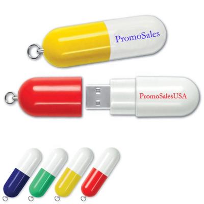 China Custom Logo Medical Gift Plastic Pill Form Flash Drive 16GB USB Memory Stick With Lanyard for sale